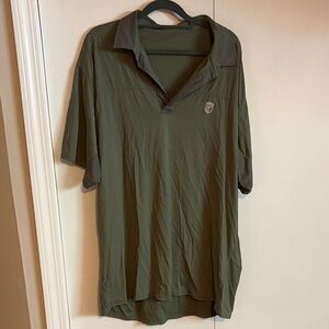 Born Primitive Olive Polo Shirt with Charcoal Accents